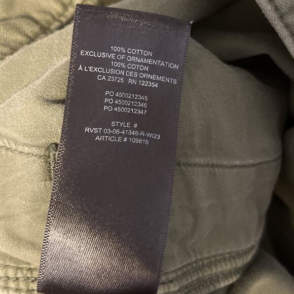 Aritzia TNA Supply Cargo Pant Pants Army Green Olive Size 12 Drawstring Missing - Picture 12 of 14